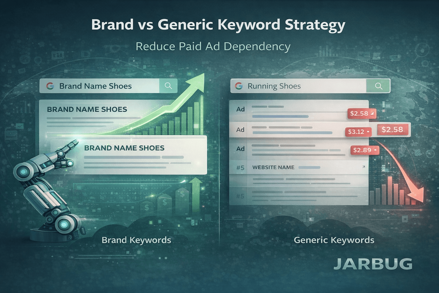 Brand vs Generic Keyword Strategy - Reduce Paid Ad Dependency